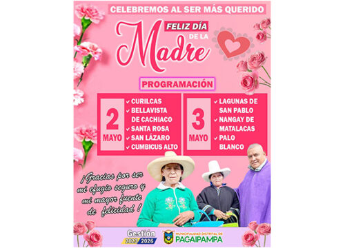 FELIZ DÍA MADRE PACAIPAMPINA Invitación